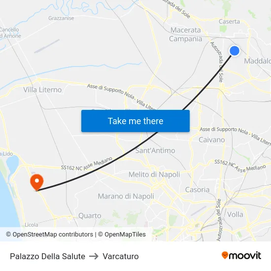 Palazzo Della Salute to Varcaturo map