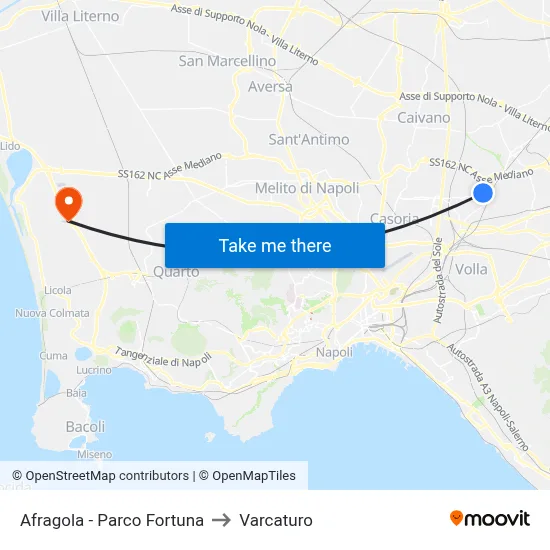 Afragola - Fortuna Park to Varcaturo map