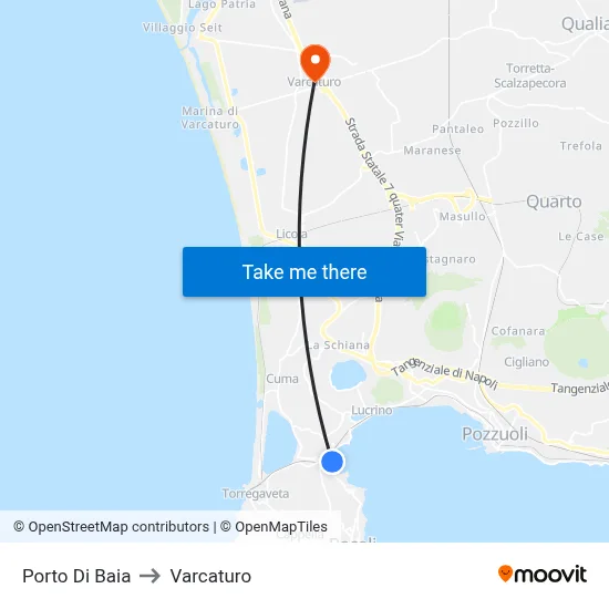 Baia Port to Varcaturo map