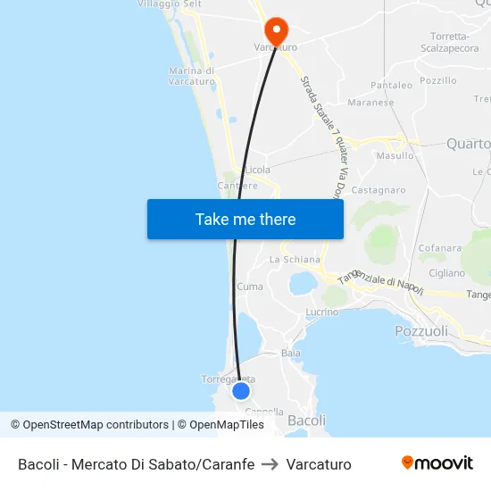 Bacoli - Saturday Market/Caranfe to Varcaturo map