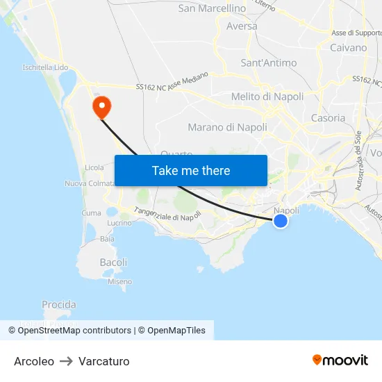 Arcoleo to Varcaturo map