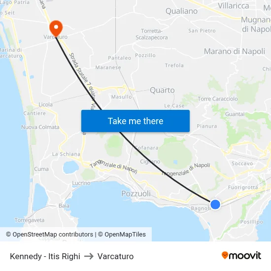 Kennedy - Itis Righi to Varcaturo map