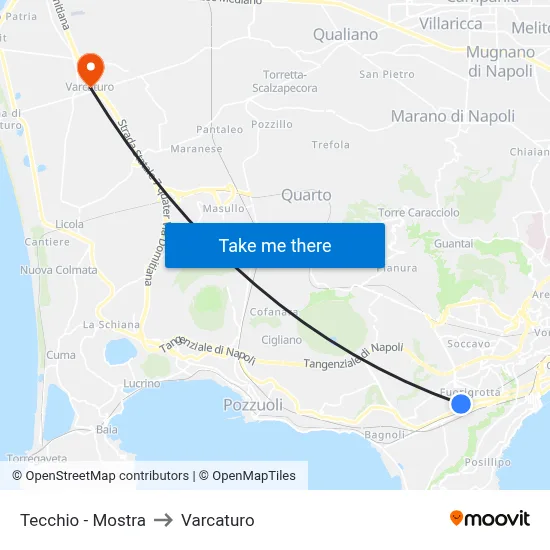 Tecchio - Exhibition to Varcaturo map