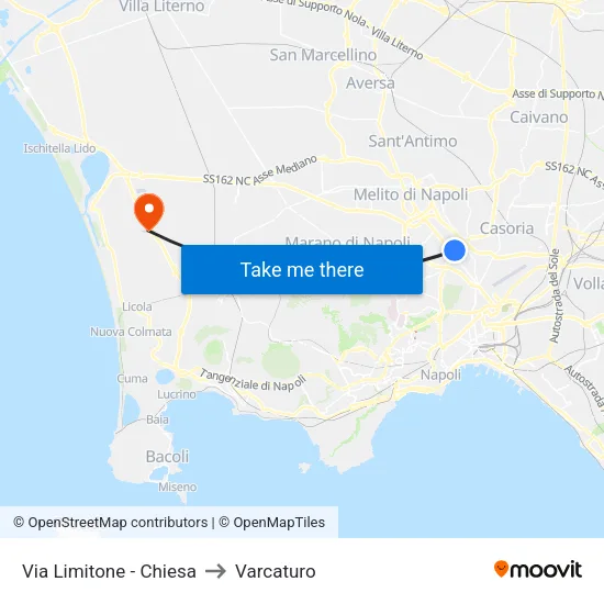 Via Limitone - Church to Varcaturo map
