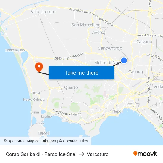 Corso Garibaldi - Parco Ice-Snei to Varcaturo map
