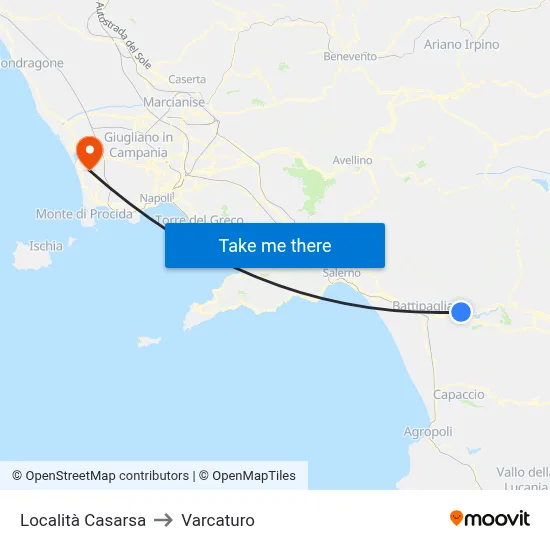 Località Casarsa to Varcaturo map