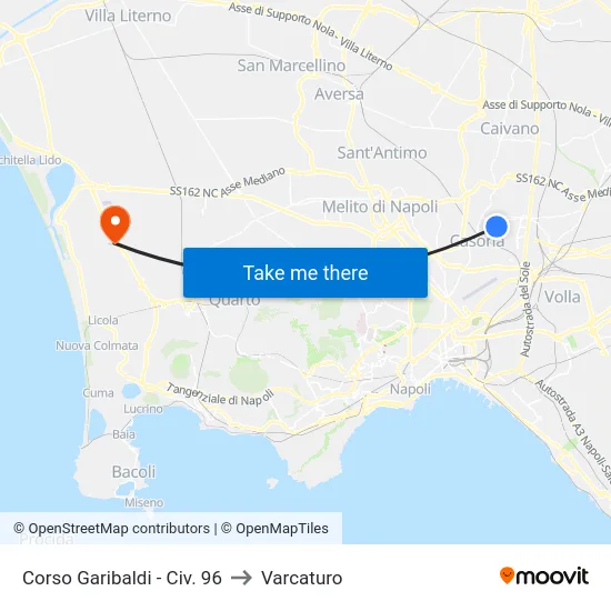 Garibaldi Avenue - No. 96 to Varcaturo map