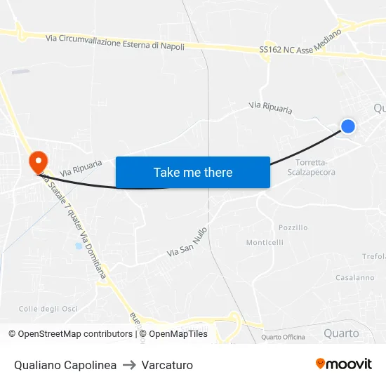Qualiano Terminal to Varcaturo map