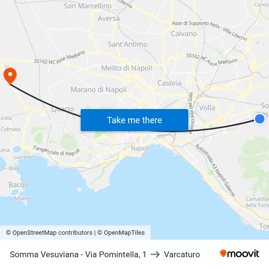 Somma Vesuviana - Via Pomintella, 1 to Varcaturo map