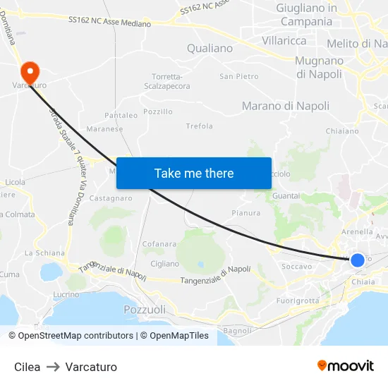 Cilea to Varcaturo map