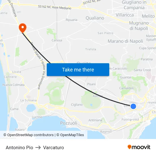 Antonino Pio to Varcaturo map