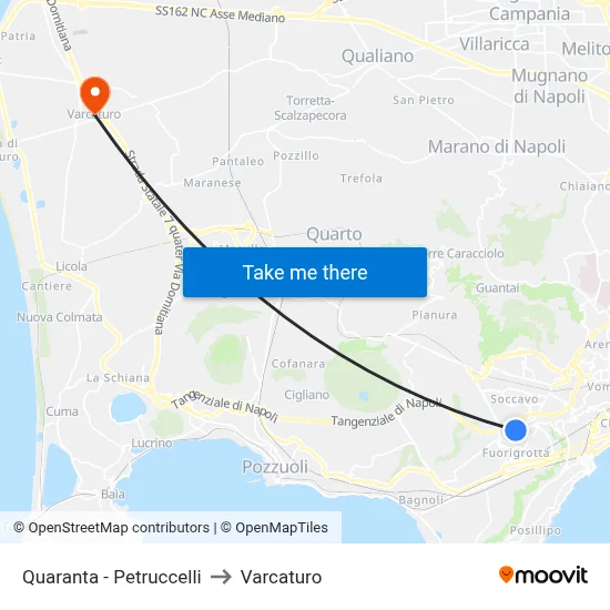 Quaranta - Petruccelli to Varcaturo map