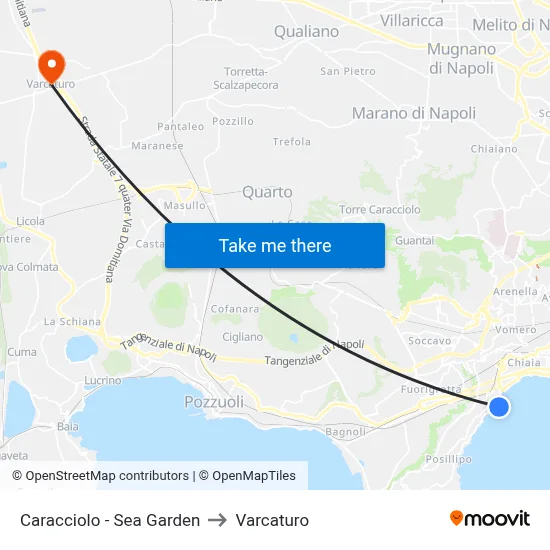 Caracciolo - Sea Garden to Varcaturo map