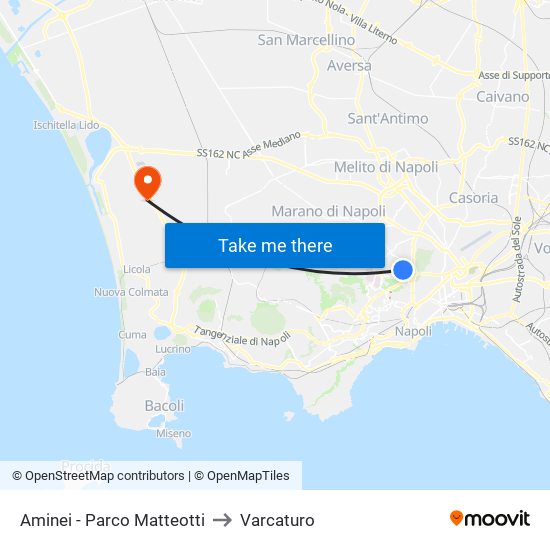 Aminei - Parco Matteotti to Varcaturo map