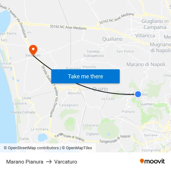 Marano Pianura to Varcaturo map