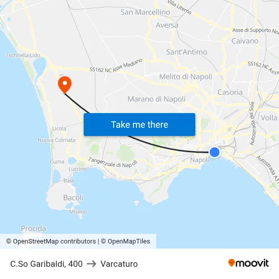 Garibaldi Course, 400 to Varcaturo map