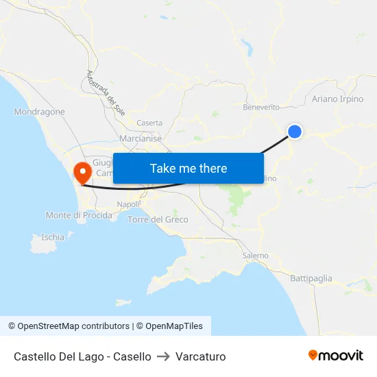 Castello Del Lago - Casello to Varcaturo map