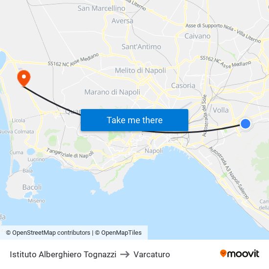 Istituto Alberghiero Tognazzi to Varcaturo map