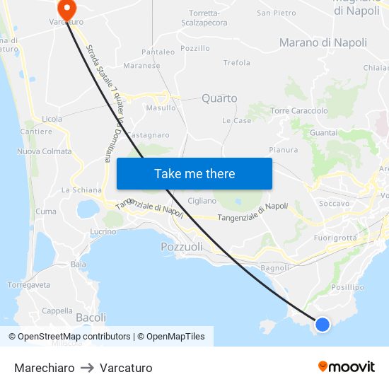 Marechiaro to Varcaturo map