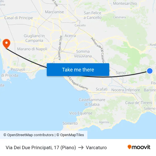 Via dei Due Principati, 17 (Piano) to Varcaturo map