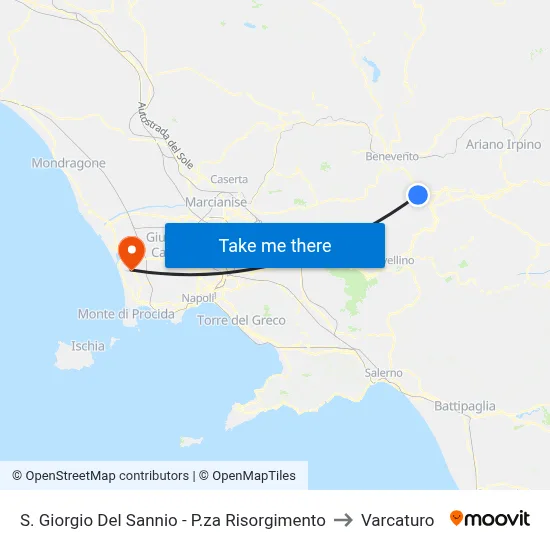 S. Giorgio Del Sannio - P.za Risorgimento to Varcaturo map
