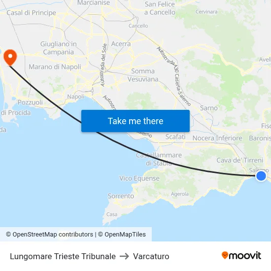 Lungomare Trieste Court to Varcaturo map
