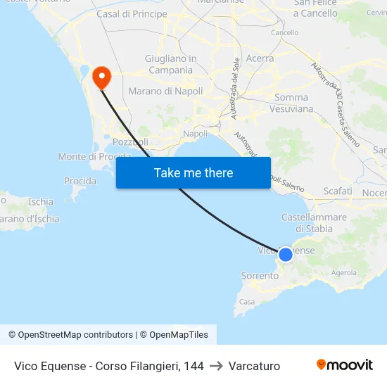 Vico Equense - Filangieri Course, 144 to Varcaturo map