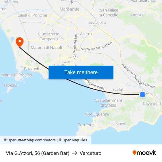 Via G.Atzori, 56 (Garden Bar) to Varcaturo map