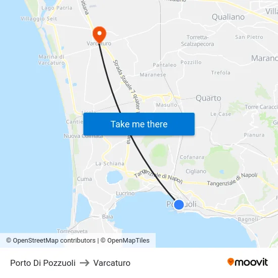 Porto Di Pozzuoli to Varcaturo map