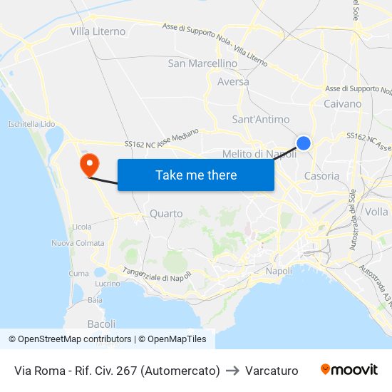 Via Roma - Rif. Civ. 267 (Automercato) to Varcaturo map