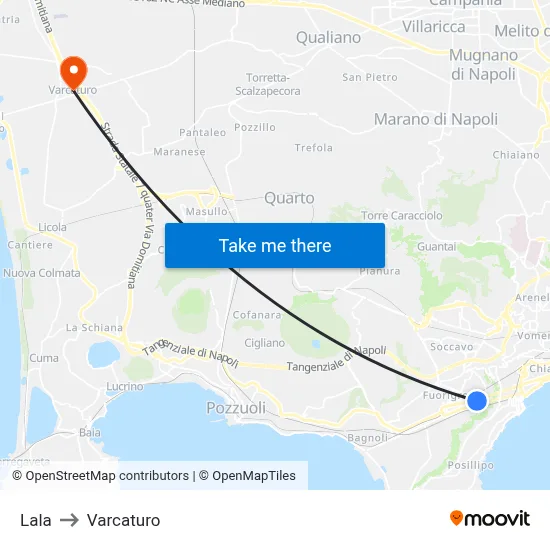 Lala to Varcaturo map