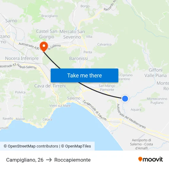 Campigliano, 26 to Roccapiemonte map