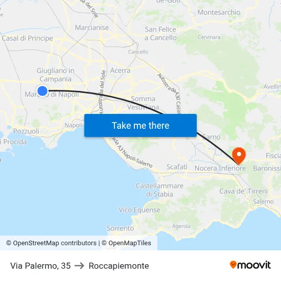 Palermo Street, 35 to Roccapiemonte map