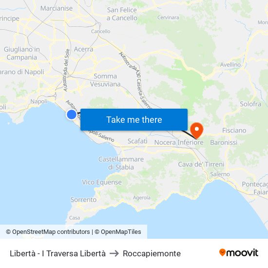 Libertà - I Traversa Libertà to Roccapiemonte map