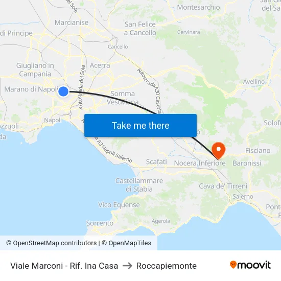 Marconi Avenue - Ina Casa Ref. to Roccapiemonte map
