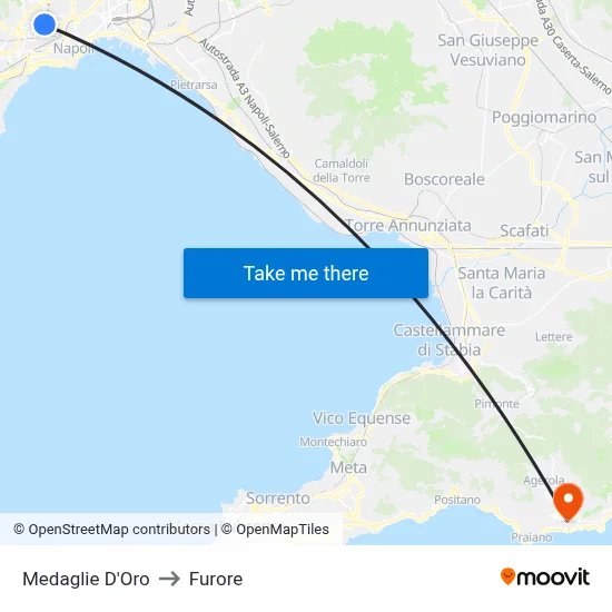 Gold Medals to Furore map