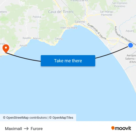 Maximall to Furore map