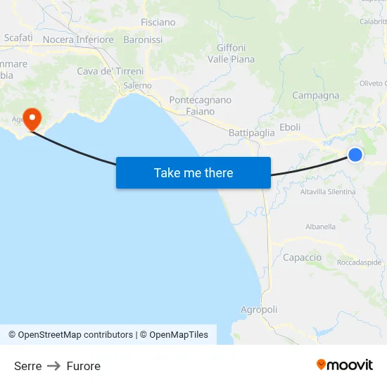 Greenhouses to Furore map