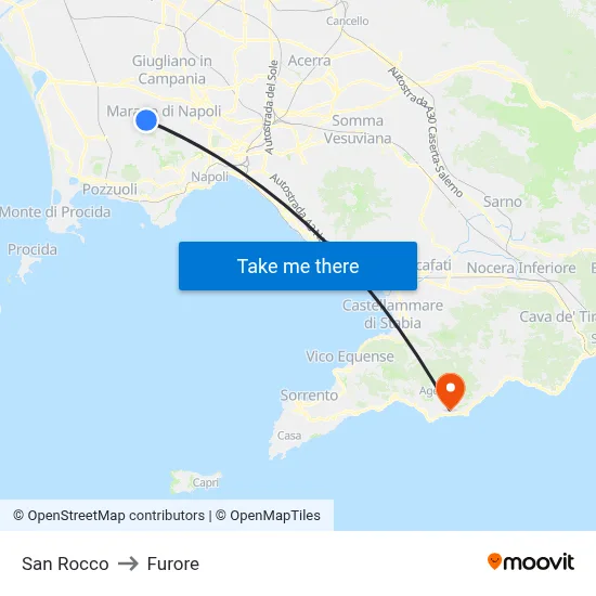 San Rocco to Furore map
