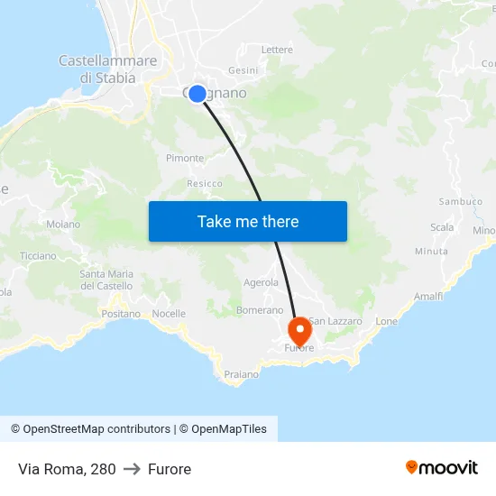 Roma Street, 280 to Furore map