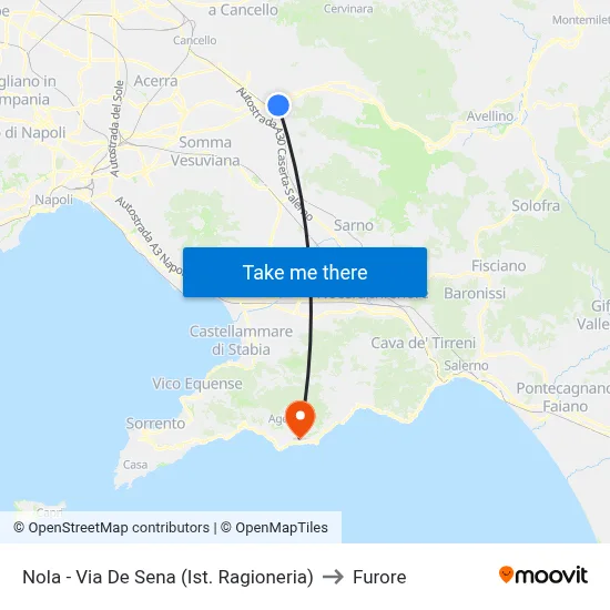 Nola - De Sena Street (Accounting Institute) to Furore map