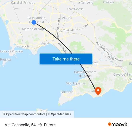 Via Casacelle, 54 to Furore map