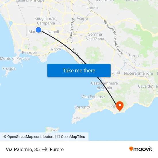 Palermo Street, 35 to Furore map
