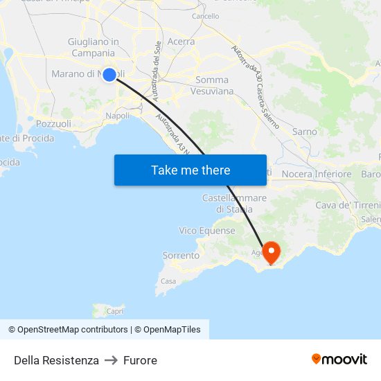Della Resistenza to Furore map