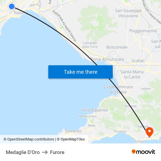 Medaglie D'Oro to Furore map