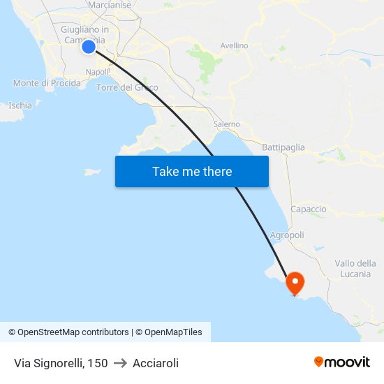 Via Signorelli, 150 to Acciaroli map