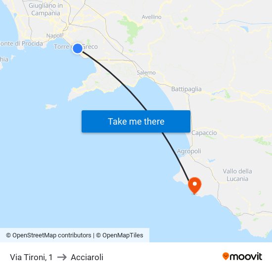 Via Tironi, 1 to Acciaroli map