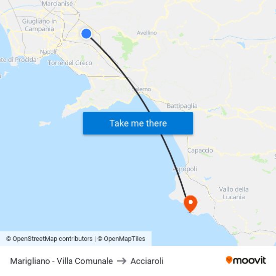 Marigliano - Villa Comunale to Acciaroli map