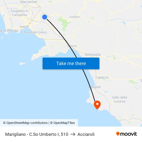 Marigliano - C.So Umberto I, 510 to Acciaroli map