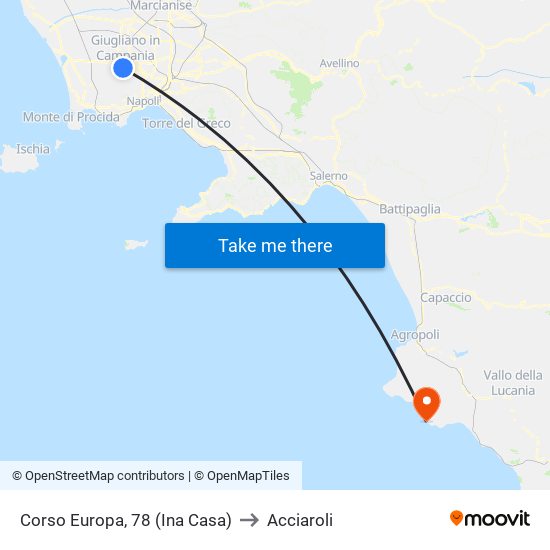 Corso Europa, 78 (Ina Casa) to Acciaroli map